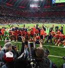 Munich (Germany), 09/06/2025.- Players of Portugal celebrate after the UEFA Nations League final match between Portugal and Spain in Munich, Germany, 08 June 2025. (Alemania, España) EFE/EPA/ANNA SZILAGYI